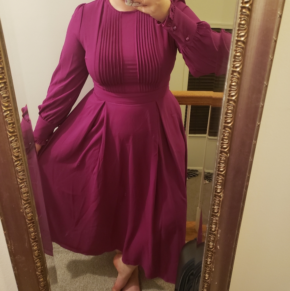 SOLD! Long sleeve midi dress - Picture 5 of 5